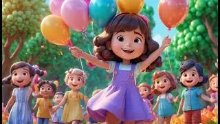 Baby Mia Finds a Balloon | Cute Toddler Adventure Song | Fun Balloon Nursery Rhyme for Kids