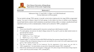 ELEG3202 Homework  Design A two stage Miller compensated opamp