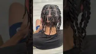 Men&rsquo;s two strand twist on thick curly hair #twostrandtwist #curlyhair #summer