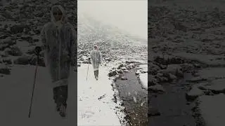 Hampta pass Trek on himalaya in snow fall | Himalaya snowfall #trekking #snowfall #himalayas