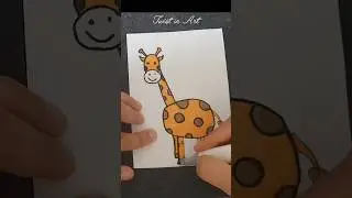 Easy Giraffe Drawing for Kids! 🦒✏️ #Shorts #drawing #art