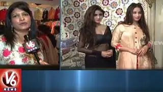Actress Sony Charishta Launches Designer Expo In Taj Krishna | Hyderabad | V6 News