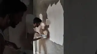 1st coat wall putty 🏡#home #wall #wallputty #wallputty