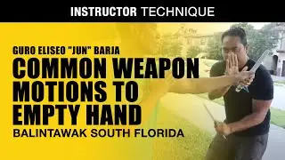 COMMON WEAPON MOTION to EMPTY HAND | Filipino Martial Arts | Balintawak South Florida | Kali | Arnis