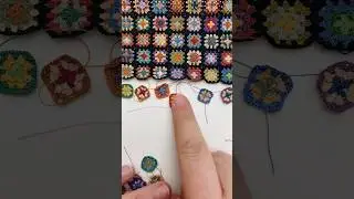 Tiny Micro Crochet Magic: Roseanne Granny Square Blanket! #crochet