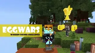 Winnen met houten zwaard in minecraft eggwars🏆 met homran 95