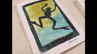 Online workshop - Hand printed cards with the gelatin plate and Tyvek stencils