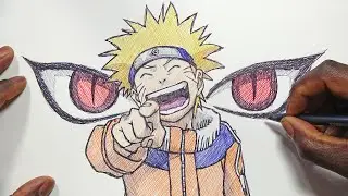 [LIVE] NARUTO UZUMAKI Sketch - Ballpoint Pen | DeMoose Art