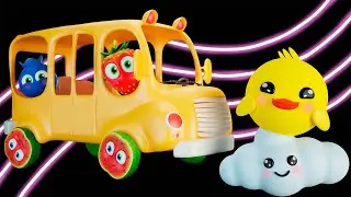 Les Roues de l'Autobus et Animaux de la Ferme ! 🚌🍓 Funky Fruites Éveil Bébé