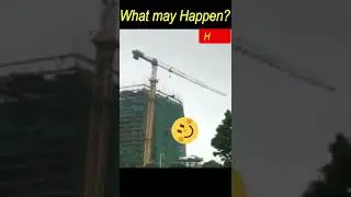 can high wind overturns a tower crane | workplace incident #shortsfeed #safetyfirstlife #safety #hse