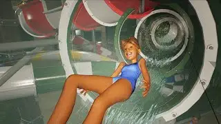 Parc Aquatique Riding All Waterslides Planet Coaster 2