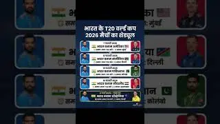 India T20 World Cup 2026 Full Schedule 🇮🇳 ! India vs USA, Pakistan, Australia | Match Dates & Venues