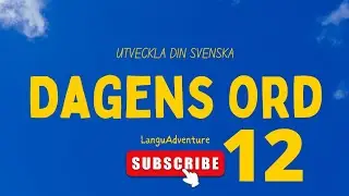 DAGENS ORD learn swedish every day @swedishlessons