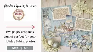 Stunning Stamperia Winter Tales Double Page Layout - Purchase This Kit For Just $9.99