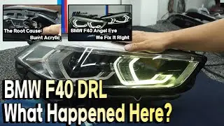 BMW 1 Series (F40) Angel Eye DRL Acrylic Guide Replacement - Yellowing & Burnt Repair