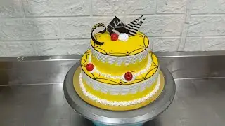 Pineapple cake design 1 an half kg round to estaf 
