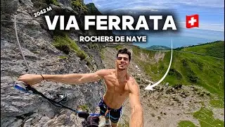 BEAUTIFUL VIA FERRATA DES ROCHERS DE NAYE 🇨🇭 - Montreux 2024 SWITZERLAND