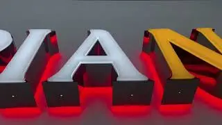 mirror-finish metal frame with white acrylic face & red backlight | custom glowing letters