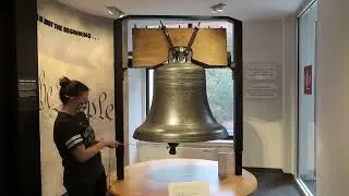 Liberty Bell Replica Being Rung at the Liberty Museum: Oct. 2021