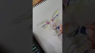 A soft pastel sketch. #FirstShort #SoftPastels #Sketching #Portrait #BoldColours