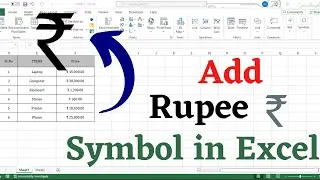 How to  Add Indian Rupee ₹ Symbol in MS Excel || 2022