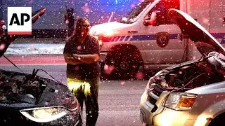 Scene in Minnesota as winter storm threatens blizzard-like conditions