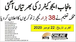 Educators 38,000 Jobs Announced All Over Punjab | Latest Educators Jobs 2020