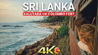 [4K] 🇱🇰 Sri Lanka Scenic Train Ride: Kalutara South to Colombo Fort | Breathtaking Coastal Views
