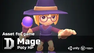 Poly HP - Mage | 3D | For UE/Unity | Game Ready