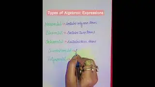 Types of Algebraic Expressions 📖🖊#shortvideos #maths #cbseboardexamlatestupdate #algebra #subscribe