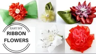 Easy ribbon flower making/#satinribbonflowermaking/#ribboncraft/#ribboncraftideas
