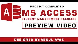student management database||ms access project||designed by A Ayaz