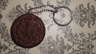 Polymer Clay Oreo Cookie Keychain