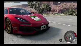 beam super car goes for a drive in the mountians