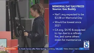California gas prices remain high as national average is projected to drop for Memorial Day