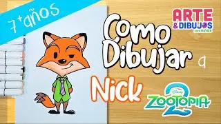 Como dibujar a NICK | ZOOTOPIA 2 | Arte y Dibujos para Niños
