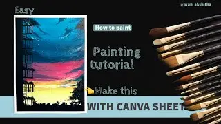 @avanakshitha #easypainting #easy #easyart #easypaint #canvasheet #beginners #art stepbystep