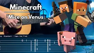 Minecraft C418 - Mice on Venus | Fingerstyle Guitar Cover + TAB