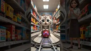 All Aboard the Dream Train: Whiskers Drives the Boy on an Epic World Trip 🚂🌍 #shorts #cat  #travel