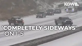 Driver caught on camera sliding sideways on I-5 recalls 'scary' experience