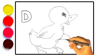 ABC Painting for Kids 🌈 | D for Duck 🦆 | Fun & Easy Learning