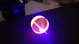 Blue Laser on Samarium doped glass.