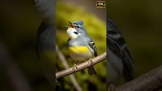 This Vibrant Bird Sings Like A Tiny Orchestra | Grey-crowned Warbler Song | 4K Forest Clip