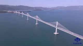 Installing the deck surface on Croatia's Pelješac Bridge