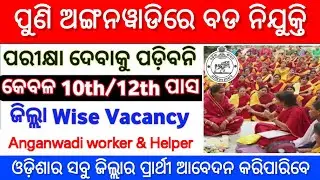 Odisha Anganwadi Recruitment 2025 Apply Online | Odisha 12th Pass Govt Job | Odisha Govt Jobs 