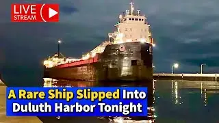 ⚓️ Сегодня вечером в гавань Дулута зашло редкое судно