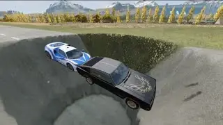 Deadly Road Pit Catches Every Car  Police Chase Gone Wrong! | BeamNG Drive #beamngdrive 
