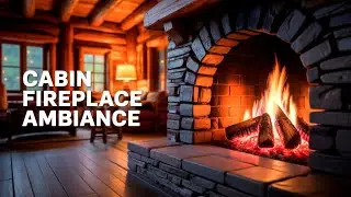 🔥Cozy Log Cabin Ambience 🏔️ Fireplace & Howling Wind (The Sunday Reset)