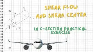 Shear flow and shear center C-section: Practical Exercise