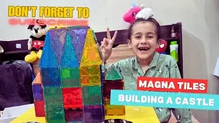 Building A Castle With Magna Tiles l 3rd Idea Video by Amber